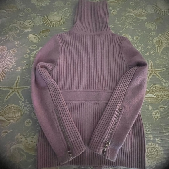 Janakos Purple Knit Zip-Up Hoodie - Picture 2 of 4
